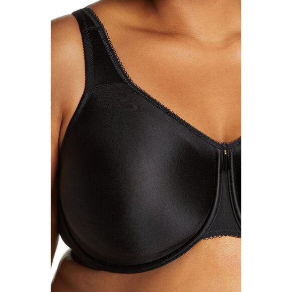 🆕WACOAL Basic Beauty Full Non-padded Seamless Underwire Bra 44DD Black #855192 - Picture 6 of 12